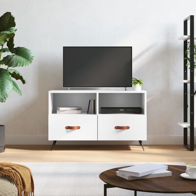 vidaXL Mobile Porta TV Bianco 80x36x50 cm in Legno Multistrato