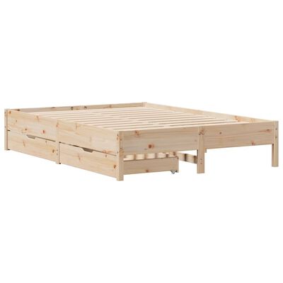 vidaXL Letto senza Materasso 140x190 cm in Legno Massello di Pino