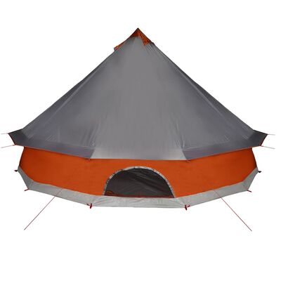 vidaXL Tenda Familiare Tipi 6 Persone Grigia e Arancione Impermeabile