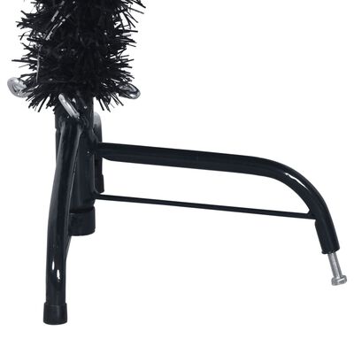 vidaXL Albero di Natale Artificiale a Metà con Base Nero 120 cm PVC