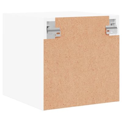 vidaXL Comodini con Ante in Vetro 2pz Bianco 35x37x35 cm