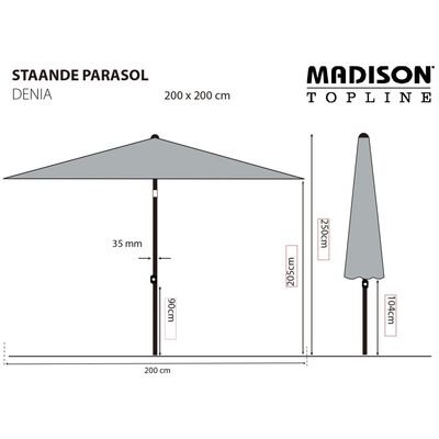 Madison Ombrellone da Giardino Denia 200x200 cm Ecru