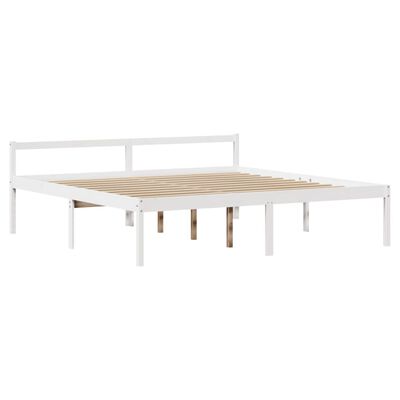 vidaXL Letto Anziani con Testiera Bianco 180x200cm Legno Massello Pino