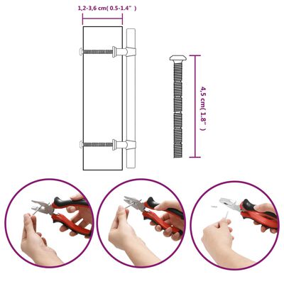 vidaXL Maniglie per Mobili 10pz Bronzo 128mm in Acciaio Inox