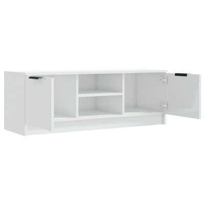 vidaXL Mobile Porta TV Bianco Lucido 102x35x36,5 cm Legno Multistrato