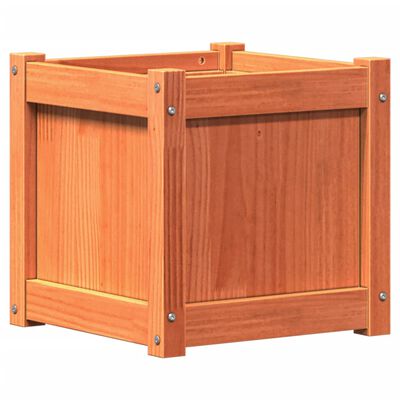 vidaXL Fioriera Giardino Marrone Cera 40x40x40 cm Legno Massello Pino