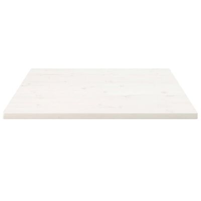 vidaXL Piano Tavolo Bianco 90x90x2,5cm Legno Massello di Pino Quadrato