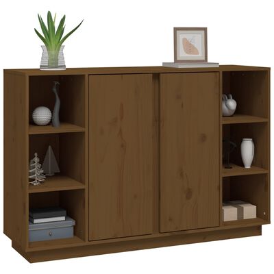 vidaXL Credenza ambra 120x35x80 cm in Legno Massello di Pino