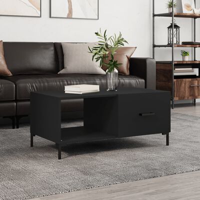 vidaXL Tavolino da Salotto Nero 90x50x40 cm in Legno Multistrato