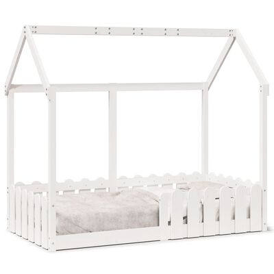 vidaXL Giroletto Casetta Bambini Bianco 80x160 cm Legno Massello Pino