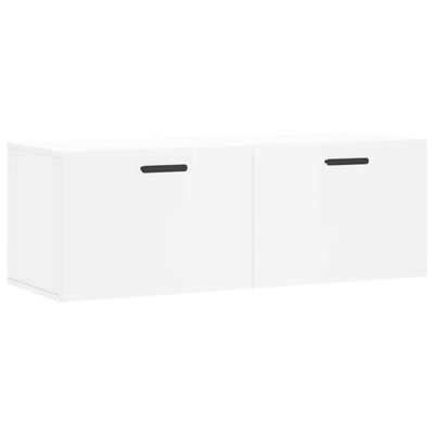 vidaXL Mobile a Parete Bianco 100x36,5x35 cm in Legno Multistrato