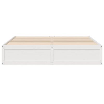 vidaXL Letto senza Materasso Bianco 180x200 cm Legno Massello di Pino