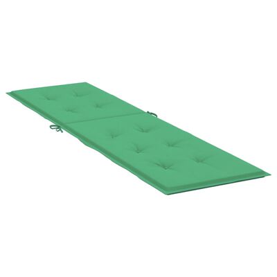 vidaXL Cuscino per Sdraio Verde (75+105)x50x4 cm