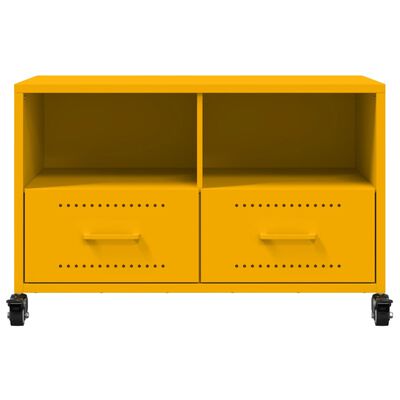 vidaXL Mobile TV Giallo Senape 68x39x43,5 cm in Acciaio