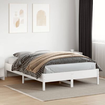 vidaXL Letto senza Materasso Bianco 140x200 cm Legno Massello di Pino