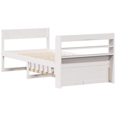 vidaXL Letto senza Materasso Bianco 90x200 cm Legno Massello di Pino