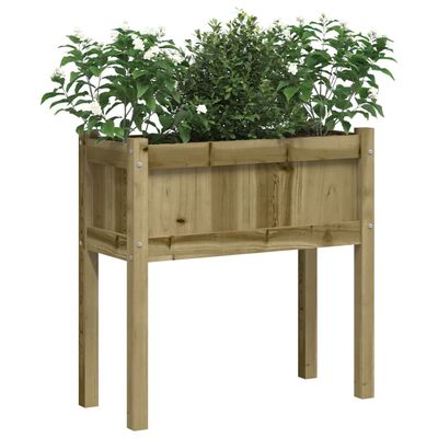 vidaXL Fioriera Giardino con Gambe 70x31x70 cm Legno Pino Impregnato