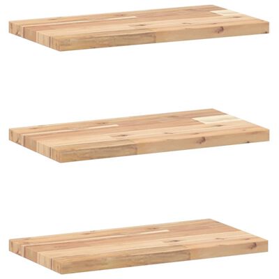 vidaXL Mensole da Parete 3 pz 40x20x2 cm Legno Acacia Non Trattato