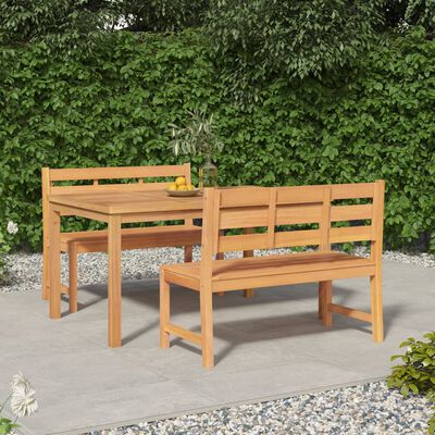 vidaXL Set da Pranzo per Giardino 3 pz in Legno Massello di Teak