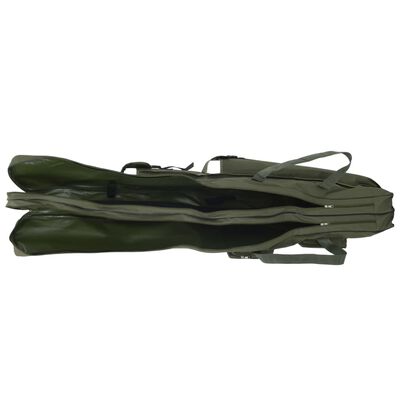 vidaXL Borsa per Canna da Pesca Verde 160 cm in Tessuto Oxford