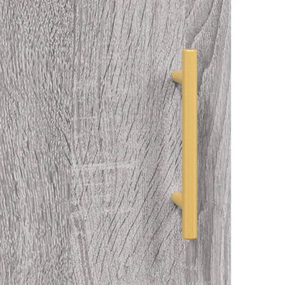 vidaXL Credenza Grigio Sonoma 69,5x34x180 cm in Legno Multistrato