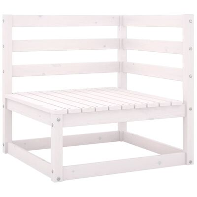 vidaXL Set Divani da Giardino 4 pz Bianco in Legno Massello di Pino