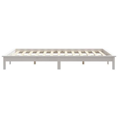 vidaXL Giroletto Bianco 200x200 cm in Legno Massello di Pino