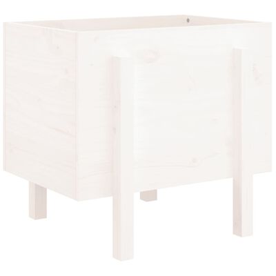 vidaXL Fioriera da Giardino Bianca 62x50x57 cm Legno Massello di Pino