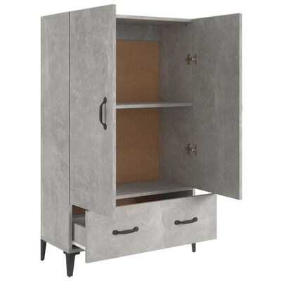 vidaXL Credenza Grigio Cemento 70x31x115 cm in Legno Multistrato