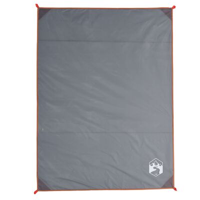 vidaXL Tovaglia da Picnic con Picchetti Grigio e Arancione 205x155 cm