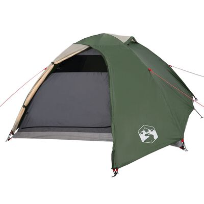 vidaXL Tenda da Campeggio a Cupola per 4 Persone Verde Impermeabile