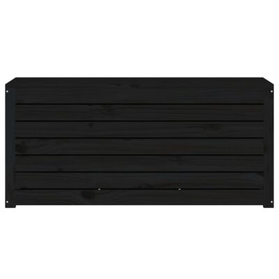 vidaXL Contenitore Giardino Nero 101x50,5x46,5 cm Legno Massello Pino