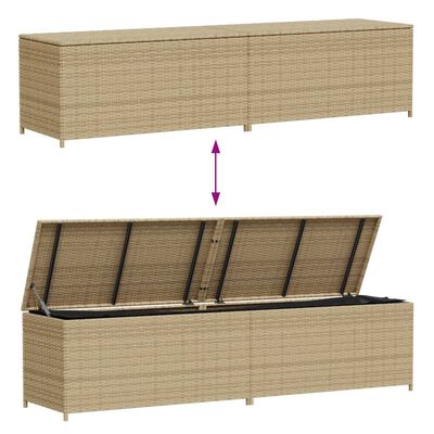 vidaXL Contenitore da Giardino Beige Misto 469L in Polyrattan