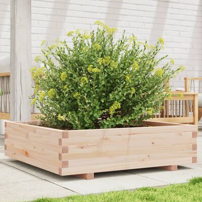 vidaXL Fioriera da Giardino 90x90x26,5 cm in Legno Massello di Pino