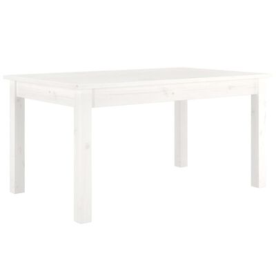 vidaXL Tavolino da Salotto Bianco 80x50x40 cm Legno Massello di Pino