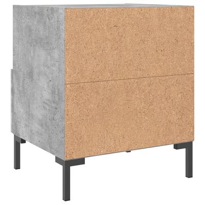 vidaXL Comodini 2 pz Grigio Cemento 40x35x47,5 cm in Legno Multistrato