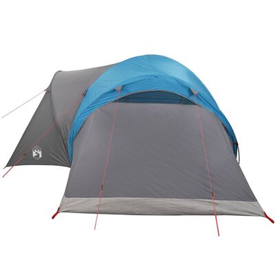 vidaXL Tenda da Campeggio a Cupola per 4 Persone Blu Impermeabile