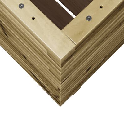 vidaXL Fioriera da Giardino 60x60x72 cm in Legno di Pino Impregnato