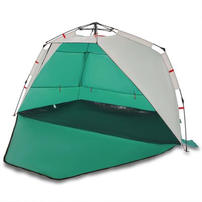 vidaXL Tenda da Spiaggia 3 Persone Verde Rilascio Rapido Impermeabile