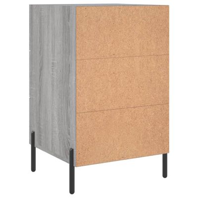 vidaXL Comodino Grigio Sonoma 40x40x66 cm in Legno Multistrato