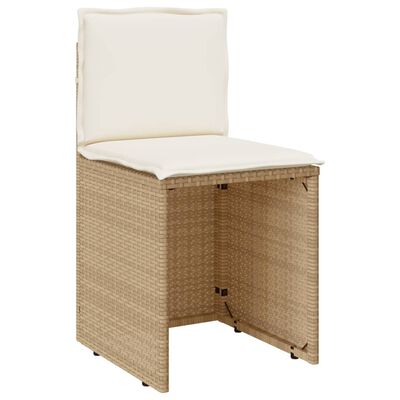 vidaXL Set da Bistrò 3 pz con Cuscini Beige in Polyrattan