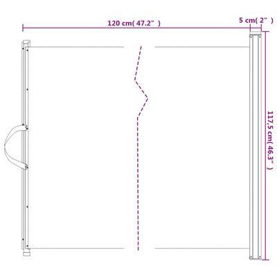 vidaXL Cancelletto Retrattile per Animali Domestici Bianco 117,5x125cm