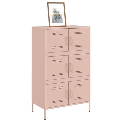 vidaXL Credenza Rosa 68x39x113 cm in Acciaio