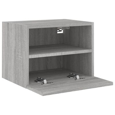 vidaXL Mobili TV Muro 2pz Grigio Sonoma 40x30x30 cm Legno Multistrato