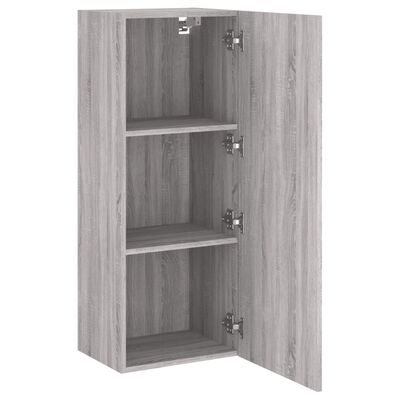 vidaXL Mobile TV Parete Grigio Sonoma 40,5x30x102 cm Legno Multistrato