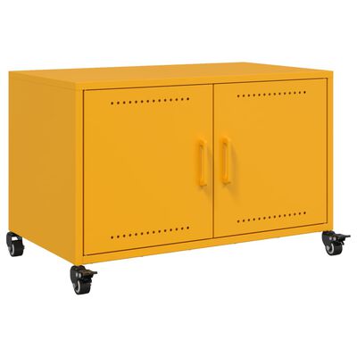 vidaXL Mobile TV Giallo Senape 68x39x43,5 cm in Acciaio