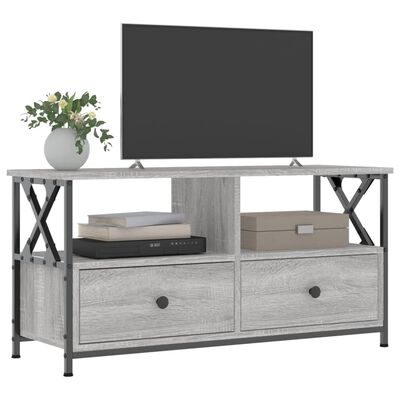 vidaXL Mobile TV Grigio Sonoma 90x33x45 cm Legno Multistrato e Ferro