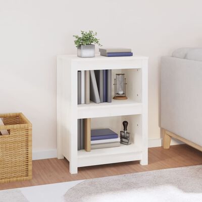 vidaXL Libreria Bianca 50x35x68 cm in Legno Massello di Pino