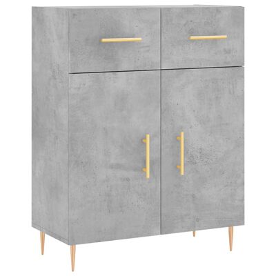 vidaXL Credenza Grigio Cemento 69,5x34x90 cm in Legno Multistrato