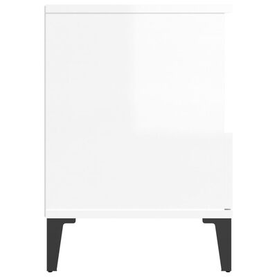 vidaXL Comodini 2 pz in Bianco Lucido 40x35x50 cm